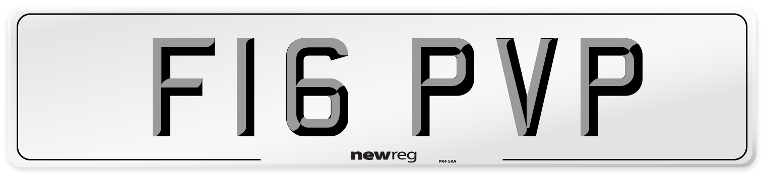 F16 PVP Number Plate from New Reg